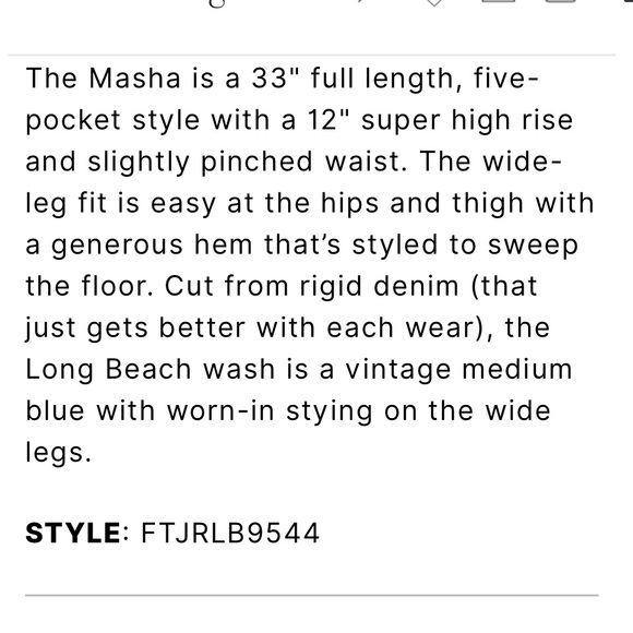 NWT Favorite Daughter The Masha Super High Rise Wide Leg
Long Beach DENIM JEANS - Picture 6 of 6